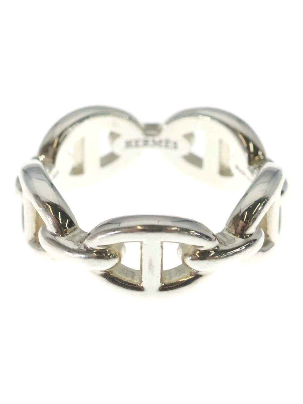 Hermes Chaine D'ancre Enchainee Ring Silver